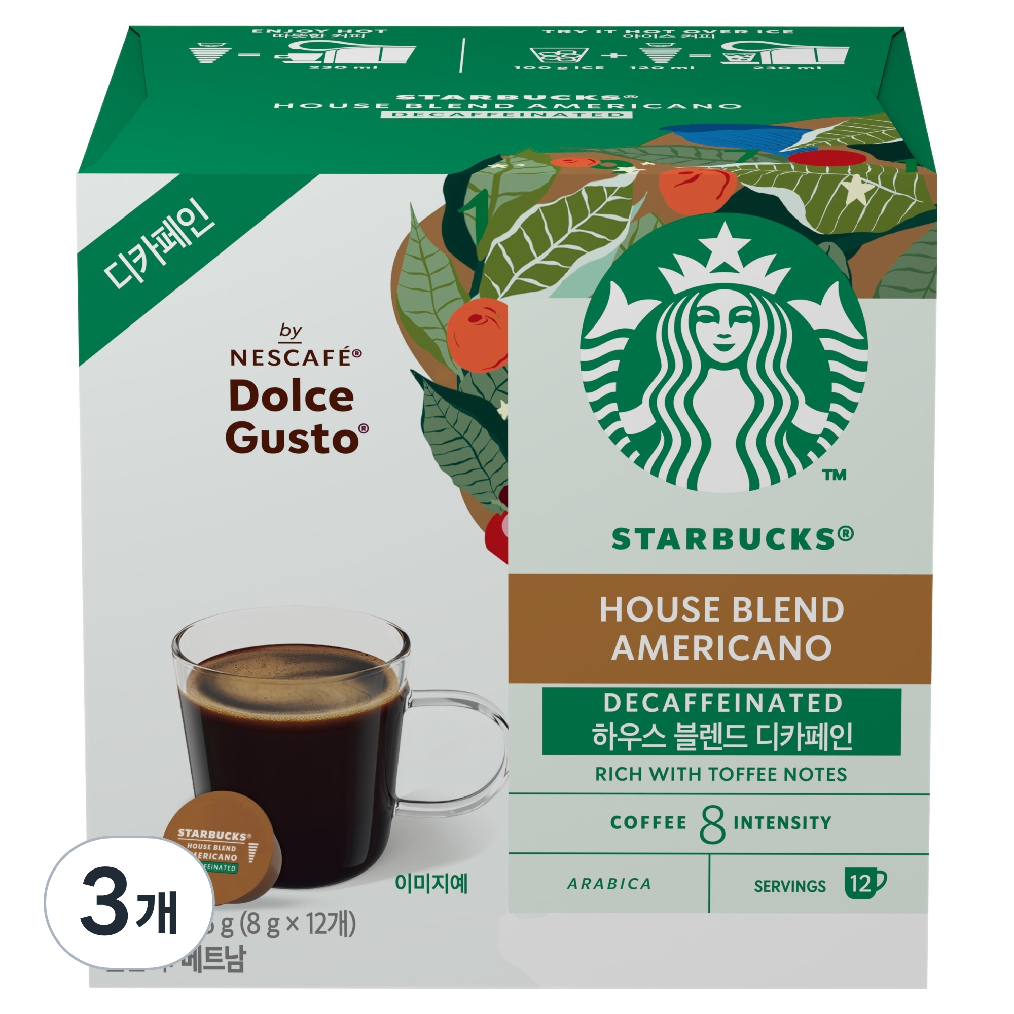 스타벅스 하우스 블렌드 디카페인 캡슐커피, 8g, 12개입, 3개 23,970원