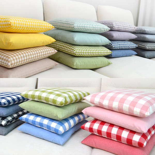 코튼데코 11컬러 체크방석 선염 면 부드러운 사계절 컬러팝 식탁 의자방석 쇼파방석 좌식방석 방석커버 카페방석 2,500원