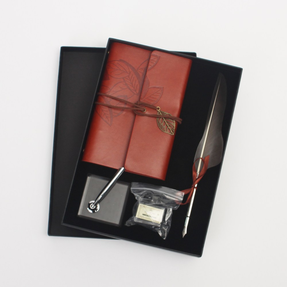 프라임마켓 루아 퀼 깃털 만년필 노트 세트 그레이 앤틱소품 28,660원