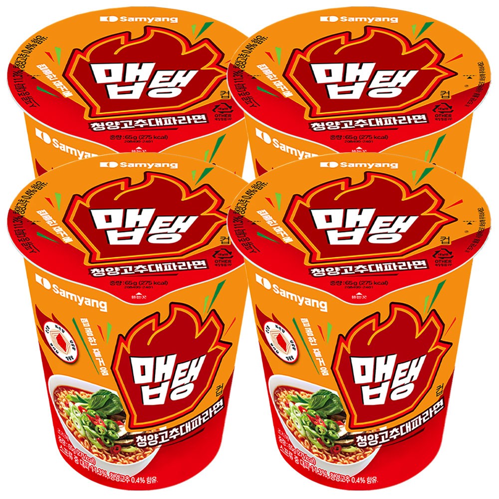맵탱 청양고추대파라면 소컵 컵라면 65g, 4개 6,900원