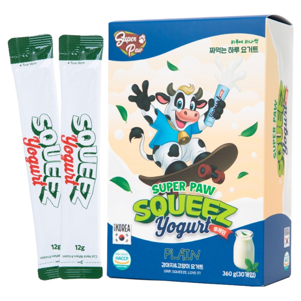 슈퍼포우 반려동물 짜먹는 하루 요거트 간식 30p, 360g, 1개, 플레인 19,800원