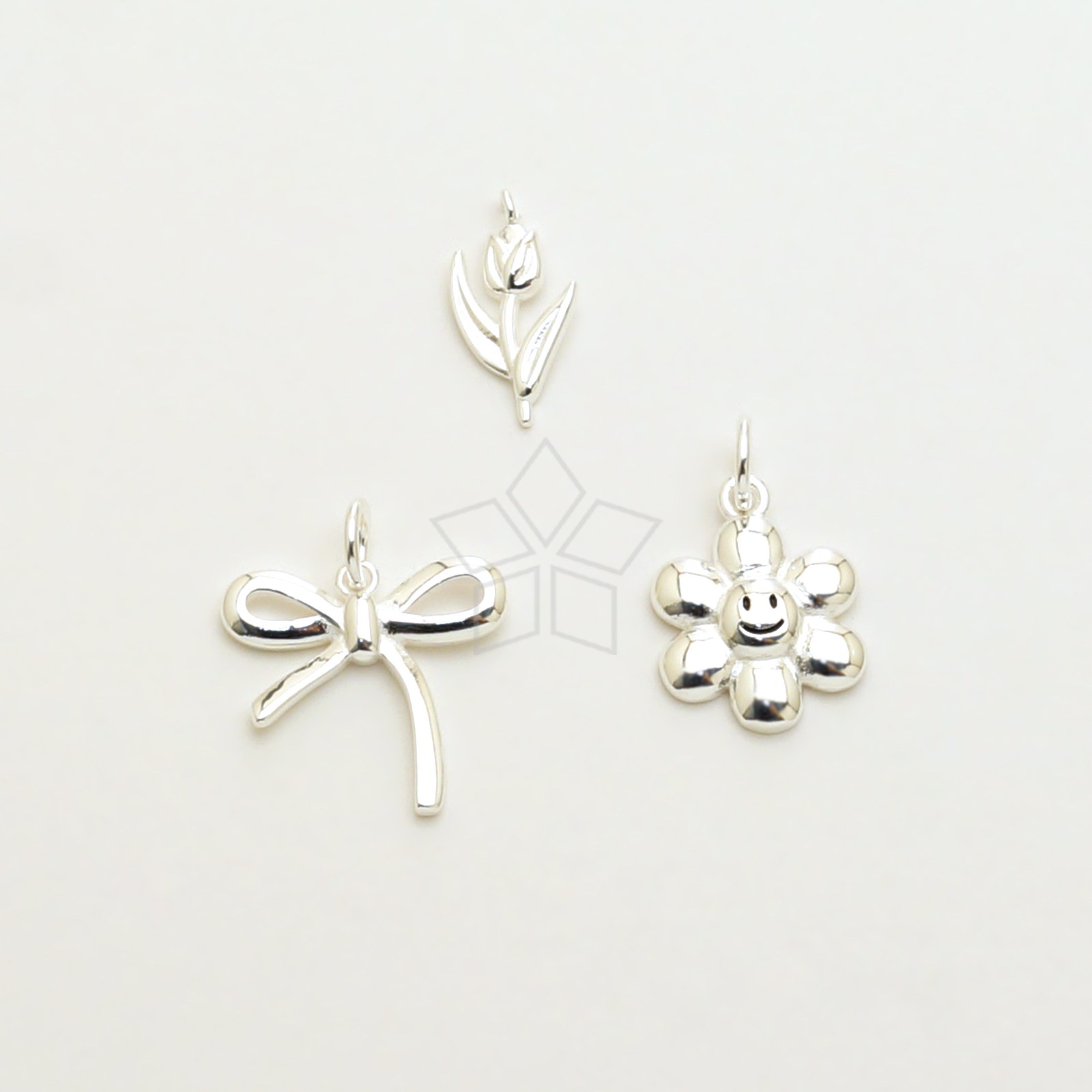 [엔비즈] 실버925 플라워&리본 참 펜던트 디자인선택 실버 악세사리 재료 16,800원