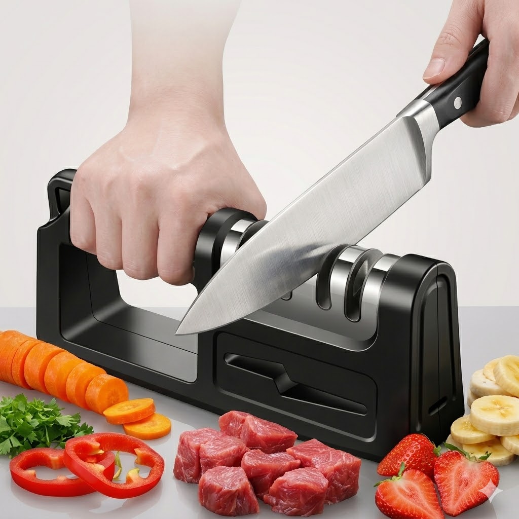 벨로르 절삭력강화 4in1 칼갈이, 블랙, 1개 12,300원