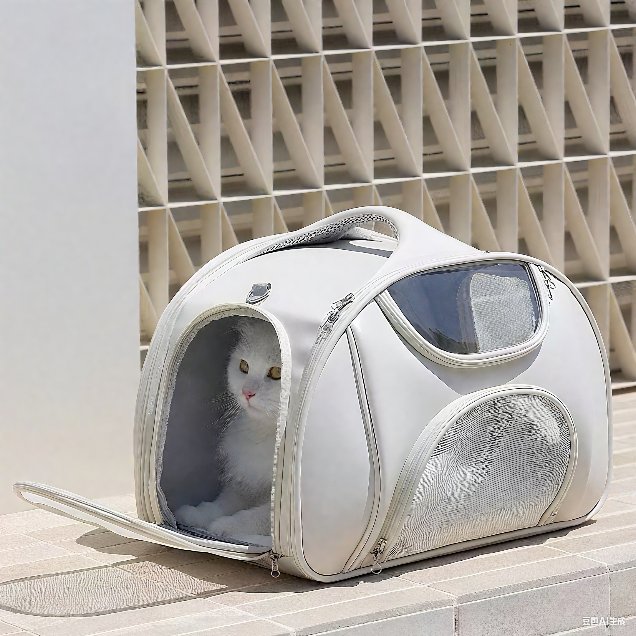 ZOZOFO 고양이 이동장 강아지 이동가방 반려동물 슬링백 산책 가방 삼면통풍 접이식 반려동물백팩 29,800원