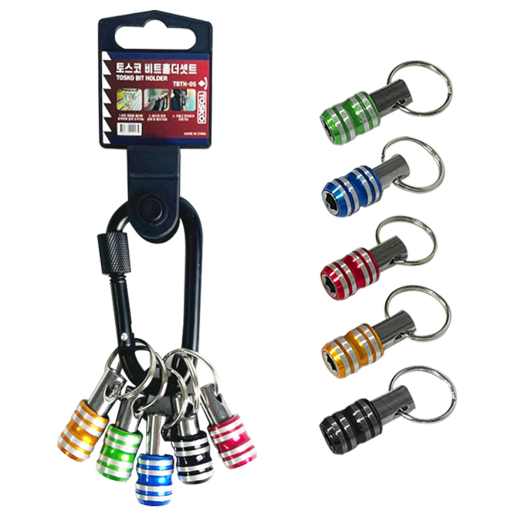 토스코 비트홀더세트 5P 빗트 걸이 공구 고리 드라이버 비트 임팩, 1세트 10,000원