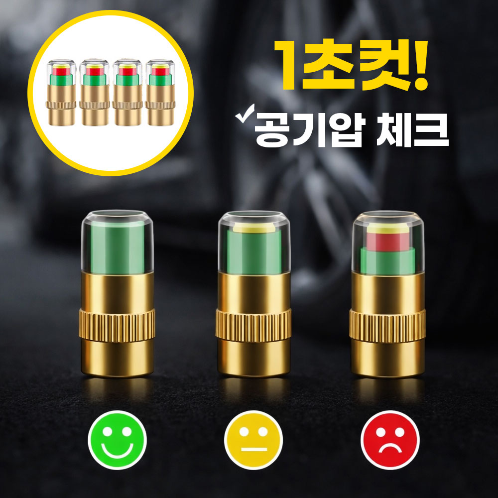 [색갈점검] 다온미 타이어 공기압 경고 밸브캡 올동심 4P 11,070원
