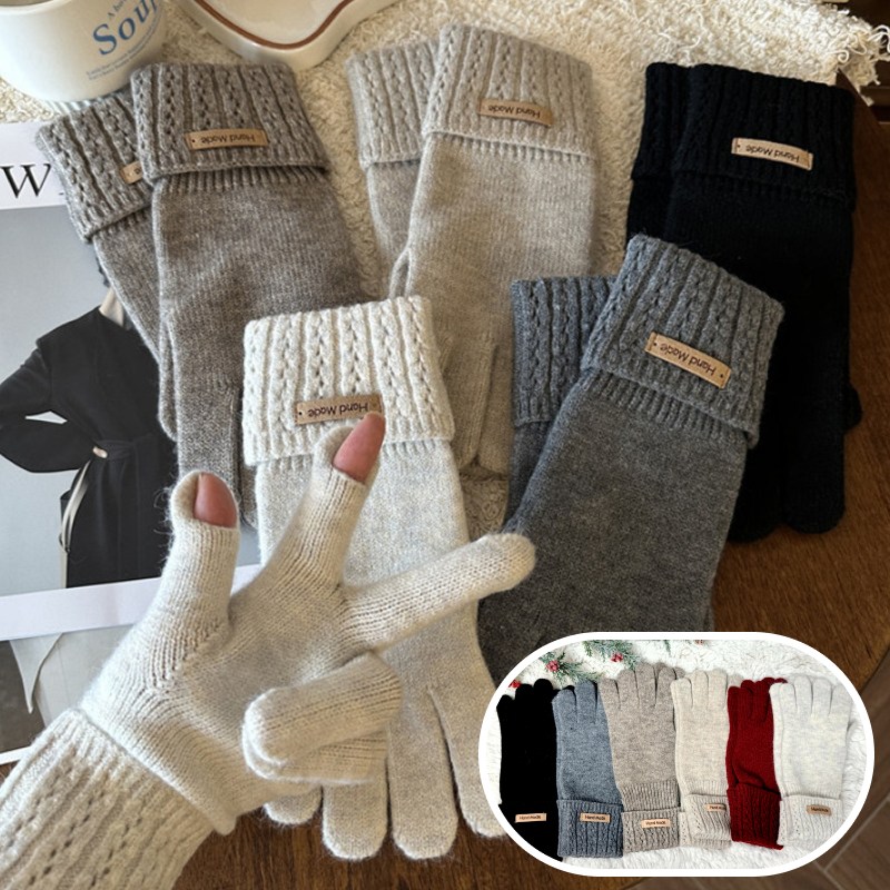 모어스샵 부드러운 울 니트 터치 여성 장갑 9,410원