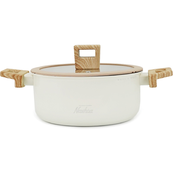 나리히라 쿠킹웨어 인덕션 양수냄비, 24cm, 우드화이트, 1개 31,660원