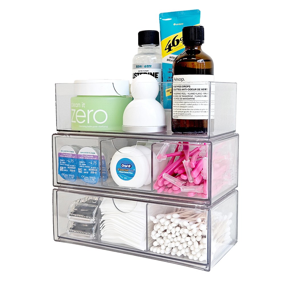 리빙에센셜 미니 욕실수납장 정리함 3단 19,800원