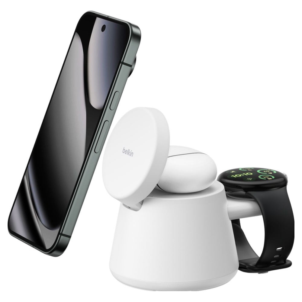 벨킨 울트라차지 3in1 Qi2 25W 모듈형 초고속 무선 충전 독 WIZ052krWH, 화이트, 1개 69,000원