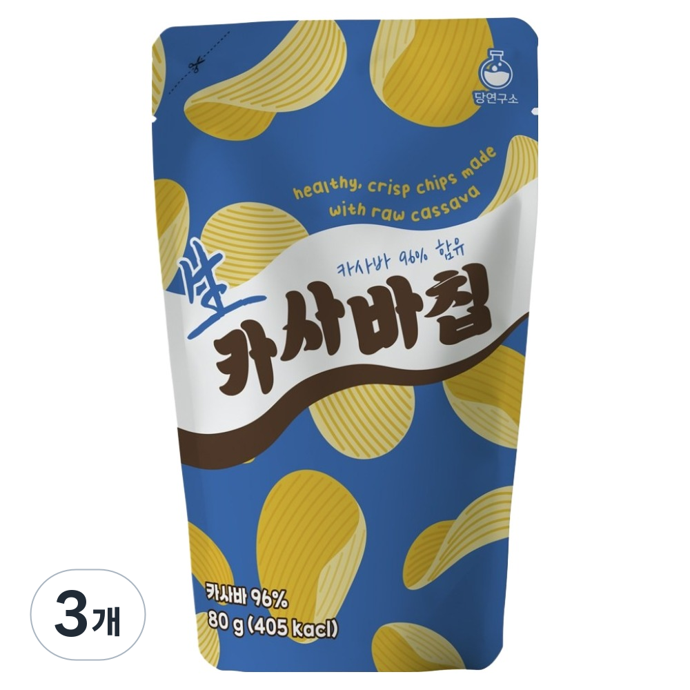당연구소 생카사바칩 인도네시아 과자, 3개, 80g 8,340원