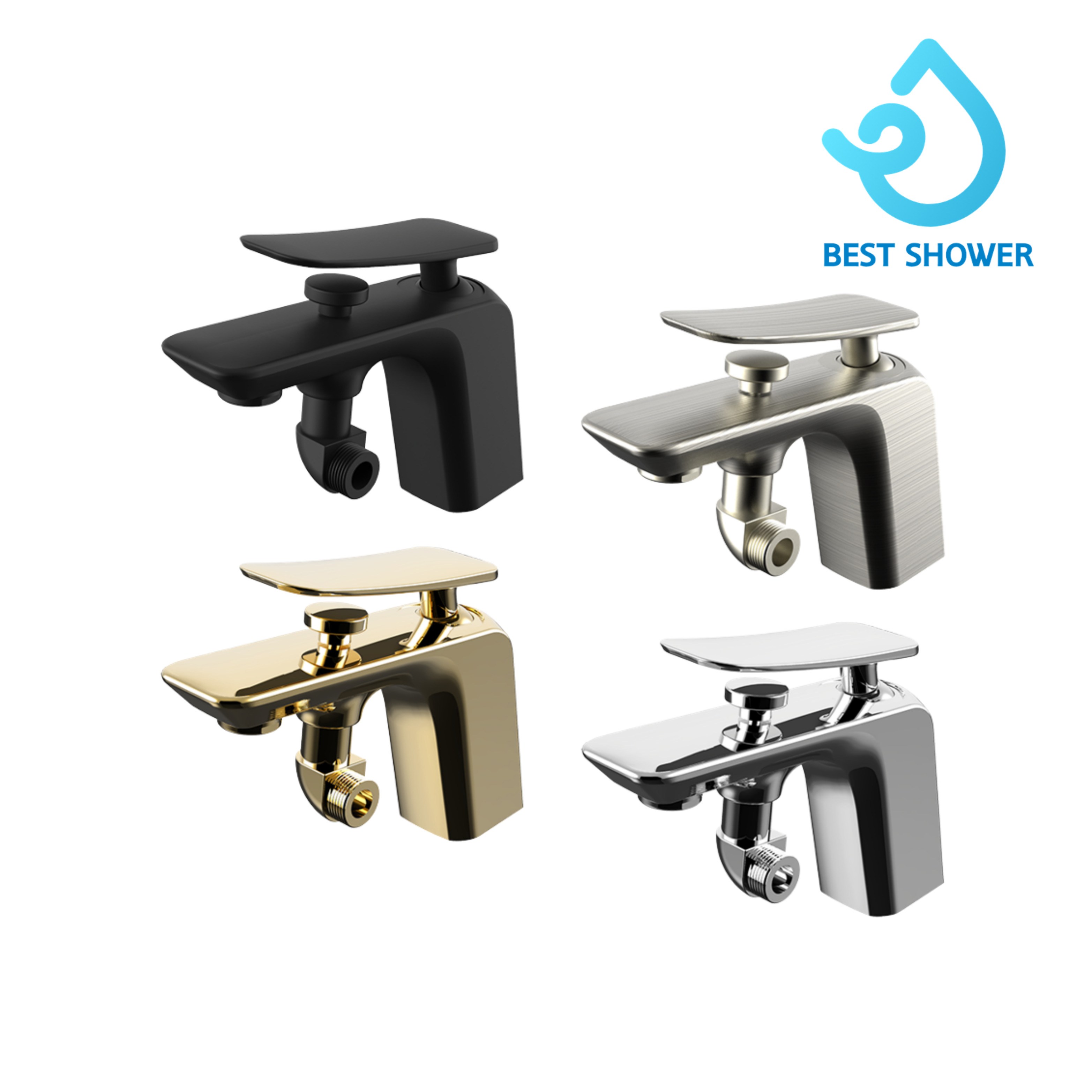 제이시엘 욕실 세면대 원홀 세면샤워 겸용수전 4종 무광블랙/니켈사틴/골드/크롬 F1-3600 120,000원