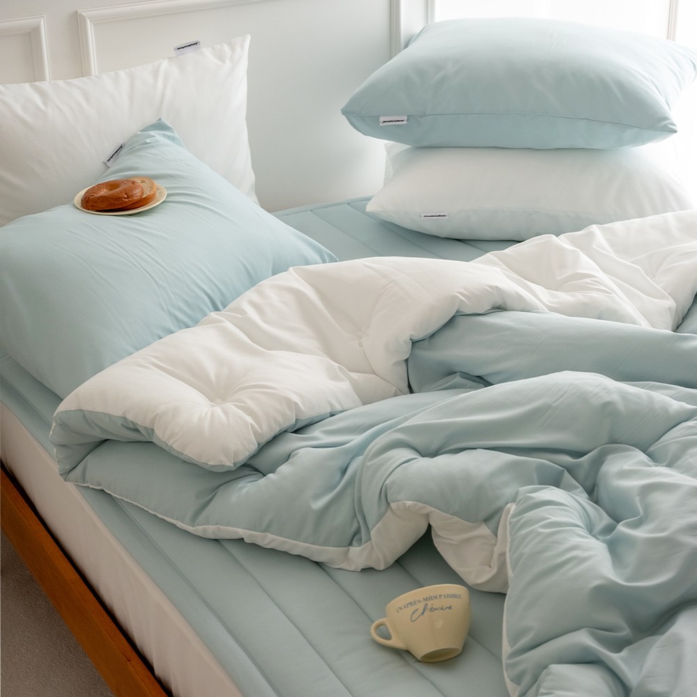 밍밍밍 국내생산 사계절 먼지없는 이불세트 차렵이불+항균 패드+베개커버 84,900원