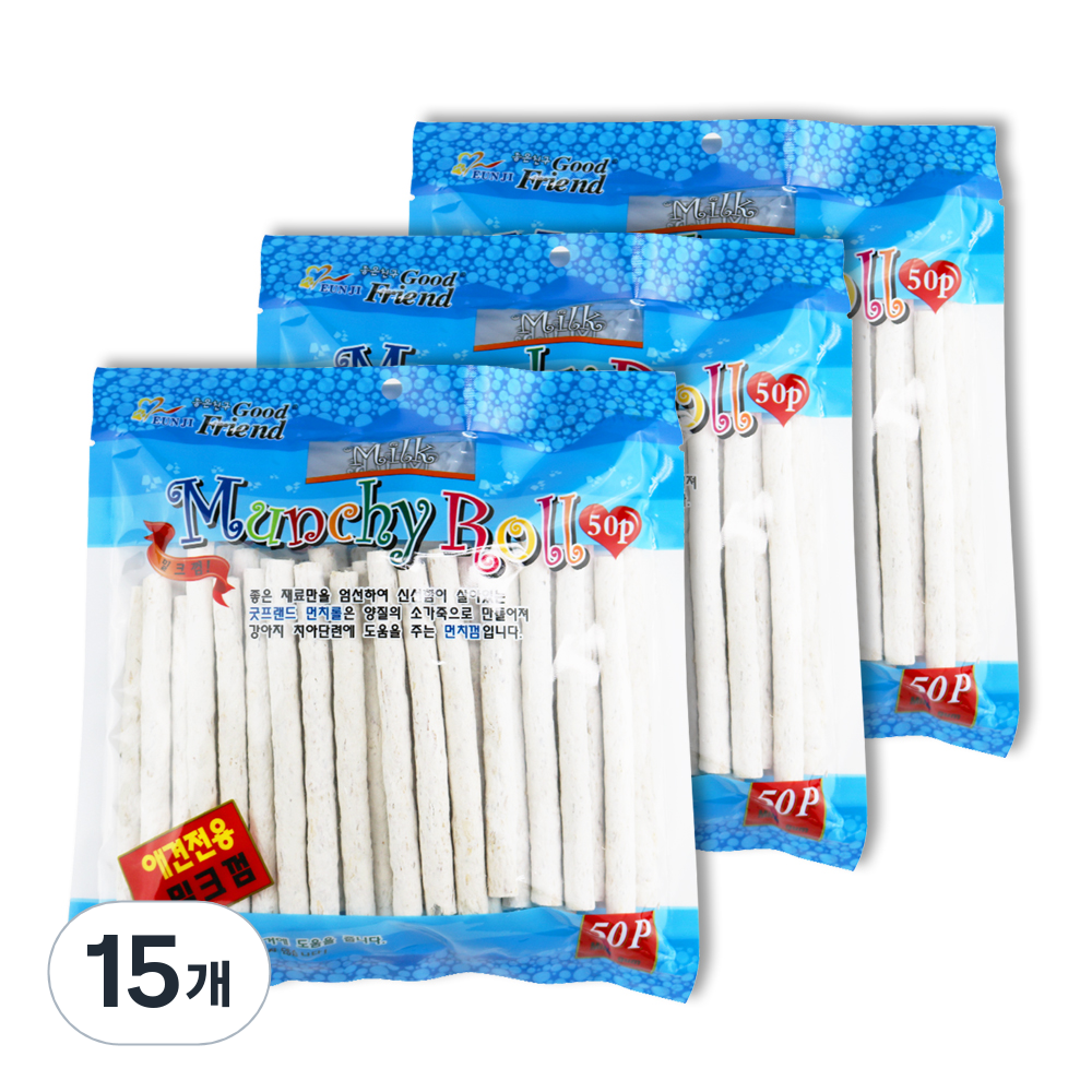 굿프랜드 네추럴 칼라먼치 강아지껌 10p, 우피, 15개 40,800원