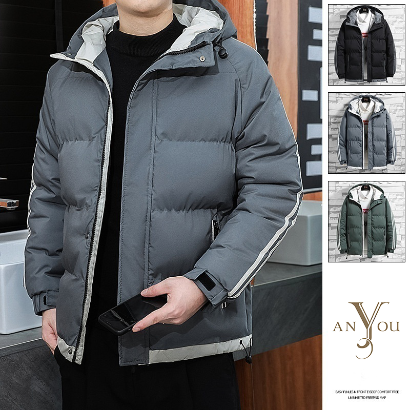 ANYOU 겨울 남자 경량 방수 패딩 보온 점퍼 후드패딩 9,860원