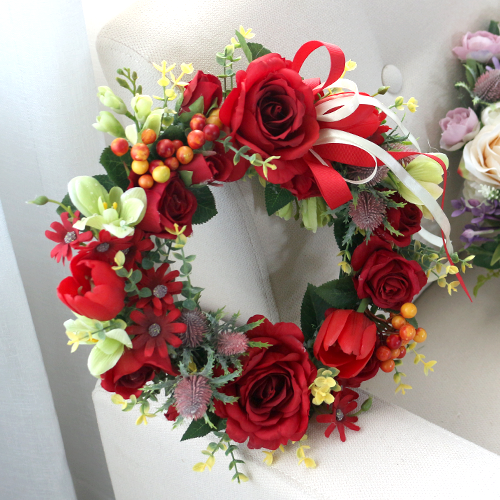 다우에프앤지 조화 핸드메이드 플라워 리스 36,800원