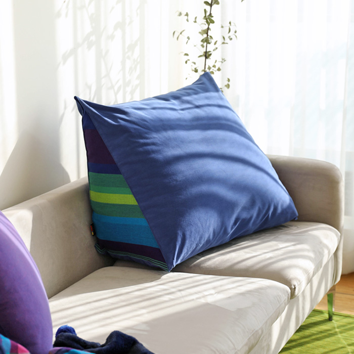 오리고 셔벗 삼각 등쿠션 소형 솜포함, 블루 56,200원