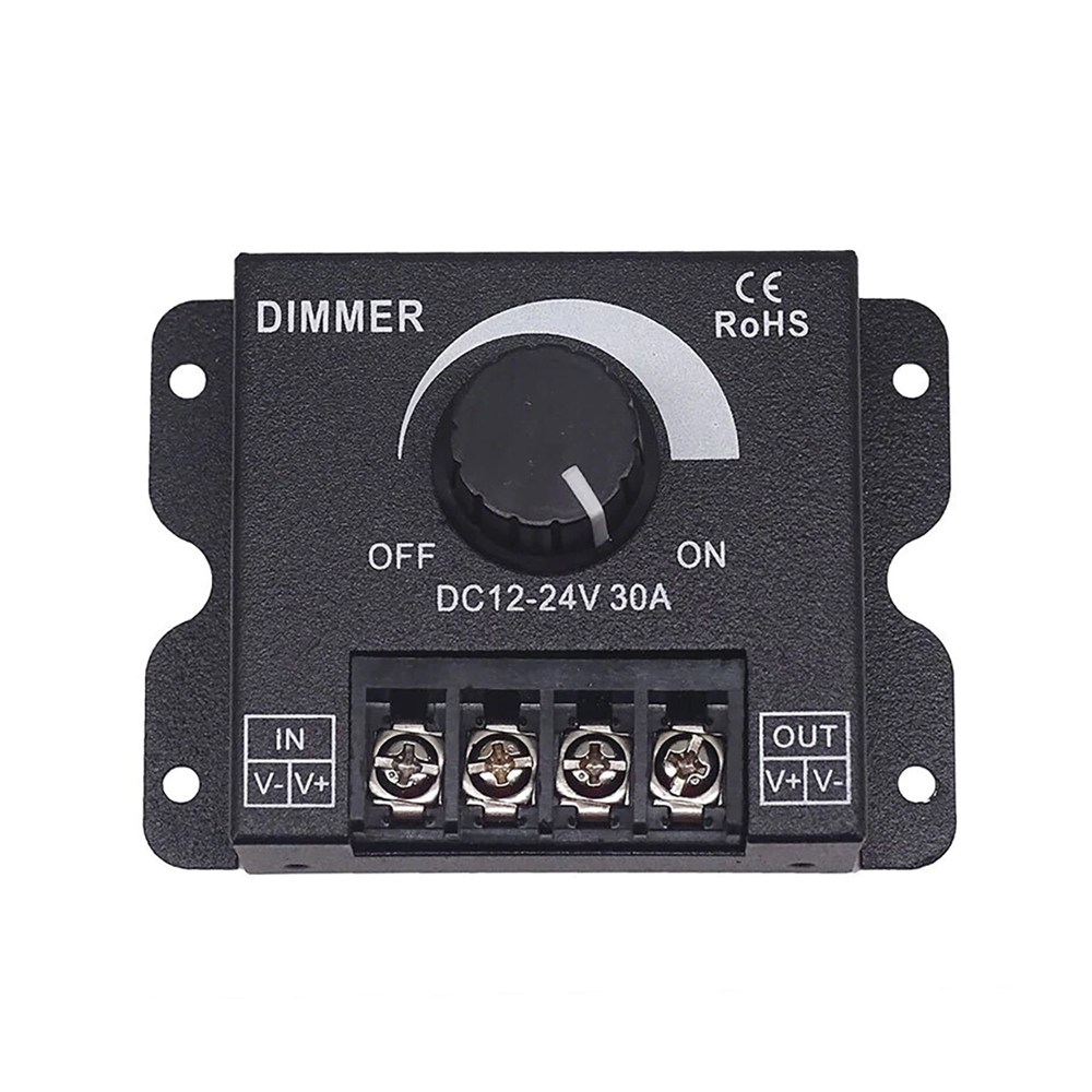 털보몰 LED 디머 30A DC 12V~24V 조광기 컨트롤러 스위치 유선디머 밝기조절 디밍 집어등 LED제어 4,300원