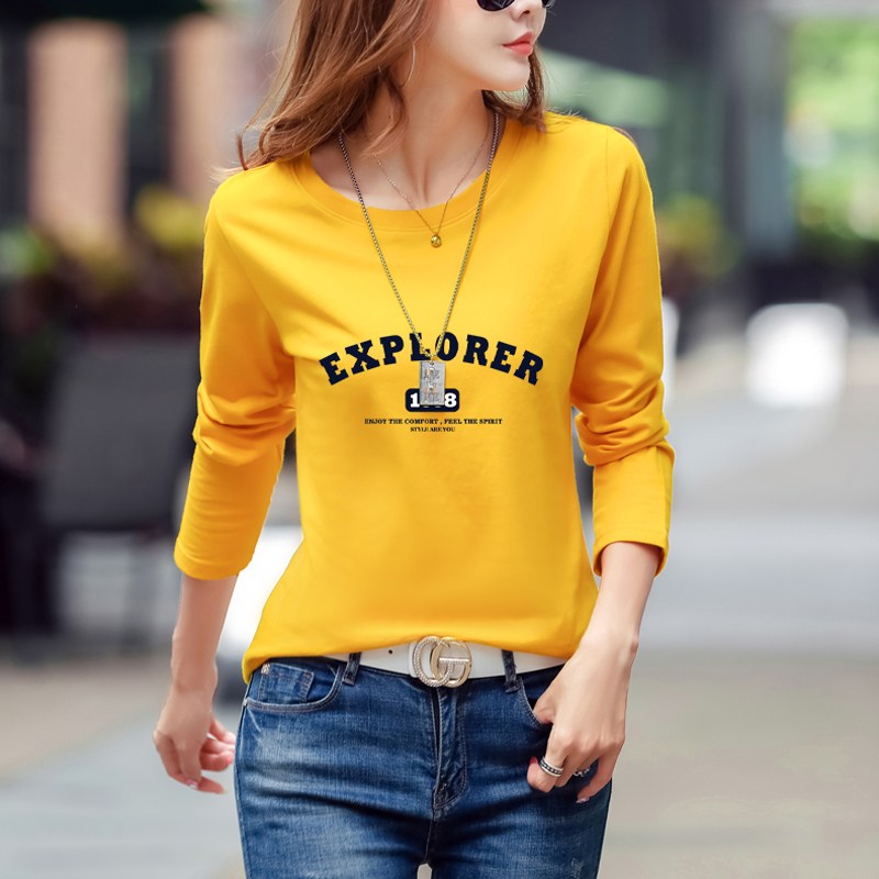 스타일아유 EXPLORER 레터링 베이직 라운드넥 긴팔 스판 티셔츠 봄 가을 간절기 TS2034 5,400원