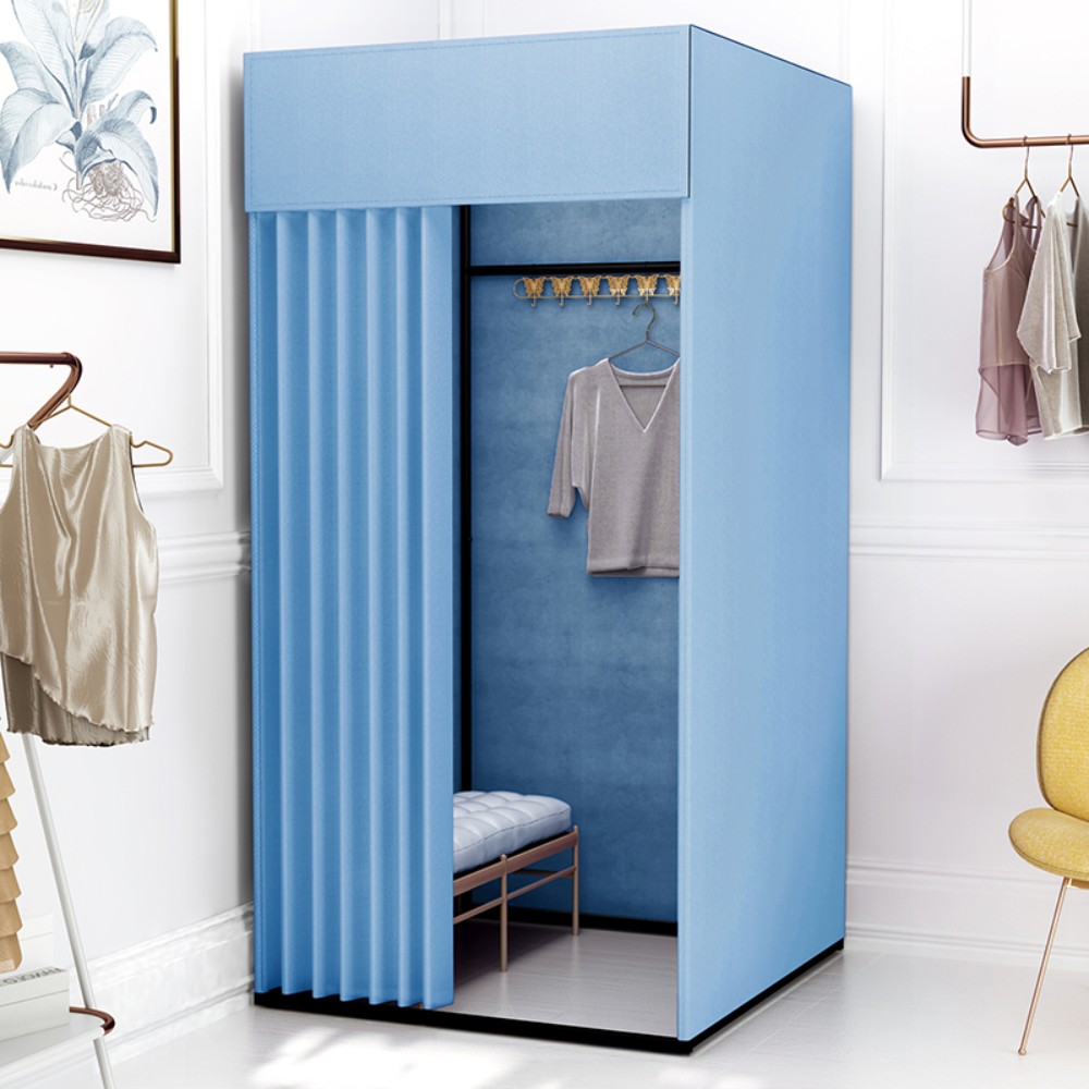 이동식 옷가게 간이 탈의실 원형커튼 사각 피팅룸 조립식 옷갈아입기 촬영장 야외 설치 36,420원