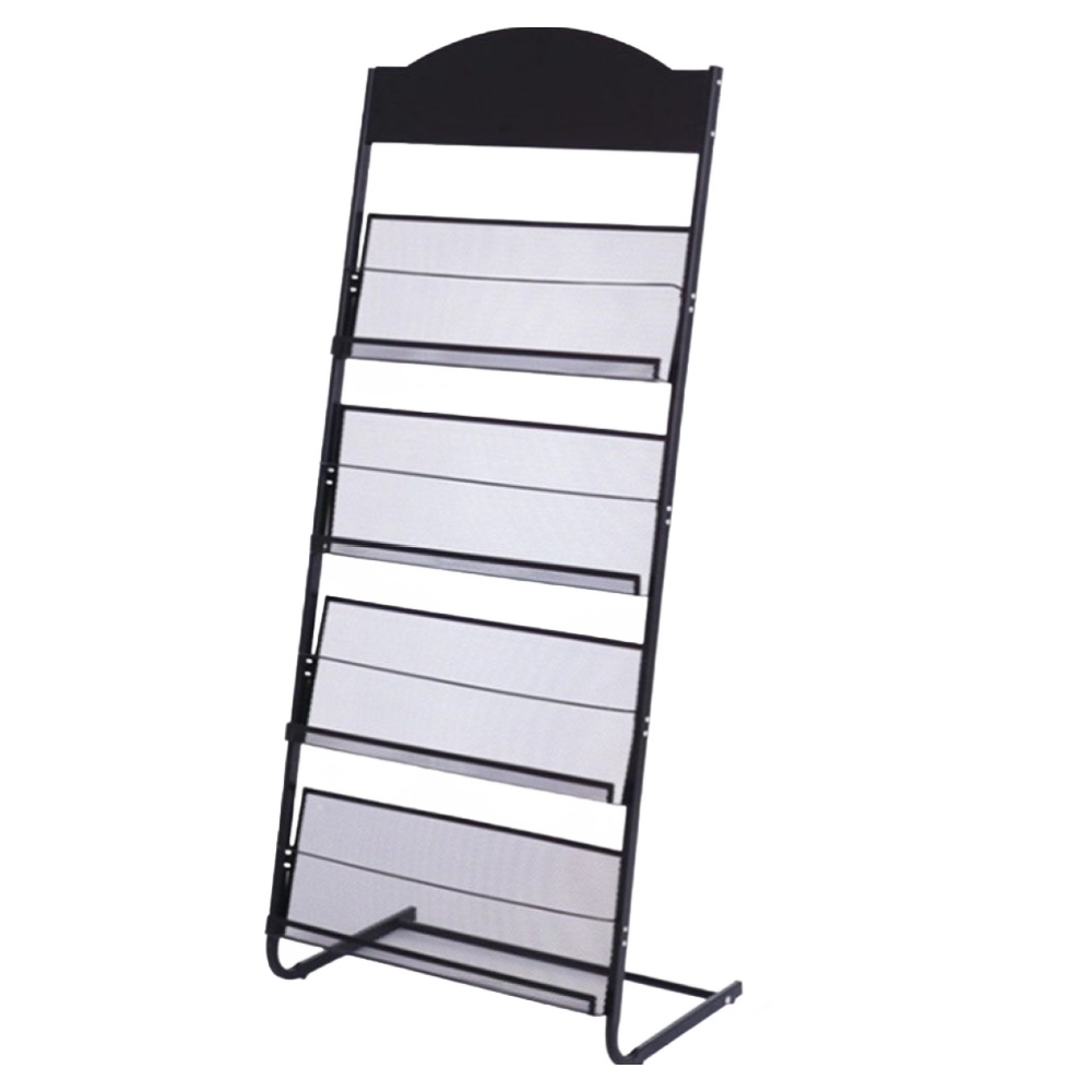 L형 이동식 철제 매거진랙 스탠드 철제 잡지꽂이 4단 책꽂이 신문꽂이 리플렛거치대 진열대 61,800원