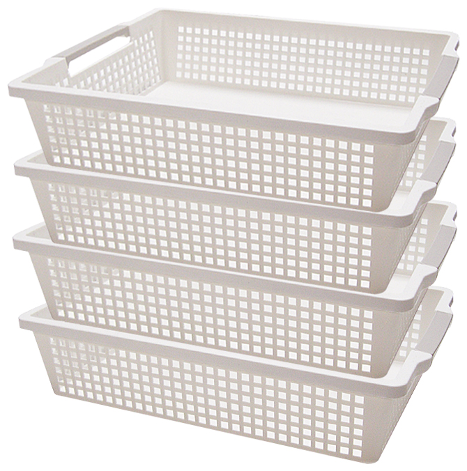 창신리빙 라이프 바스켓 A 3호, 화이트, 4개 9,900원