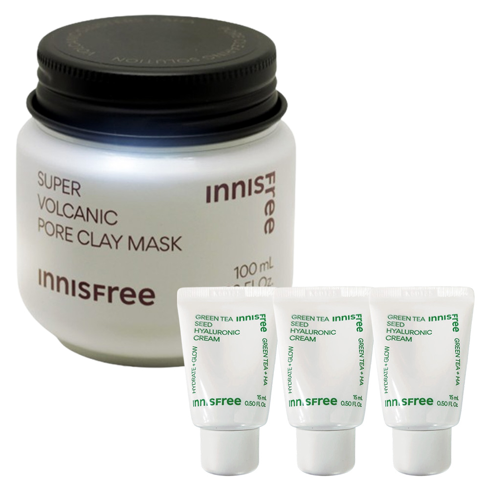 이니스프리 수퍼 화산송이 모공 마스크 100ml+(히알루론산 크림15mlx3개 증정) 17,800원