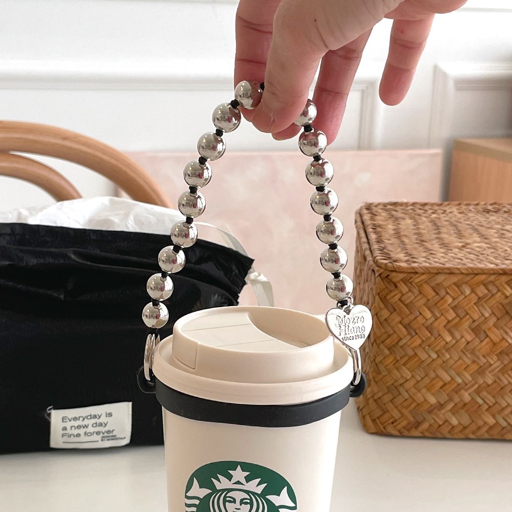 스마일상점 비즈 하트 텀블러 스트랩 손잡이 12,350원