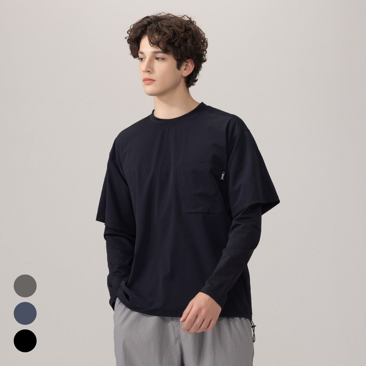 에버라스트 남자 헬스 러닝 티셔츠 기능성 레이어드 라운드티 41,000원