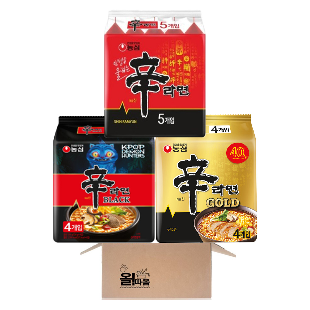 농심 봉지라면 멀티 신라면 1봉+신라면 블랙 1봉+신라면 골드 1봉, 1세트 16,500원