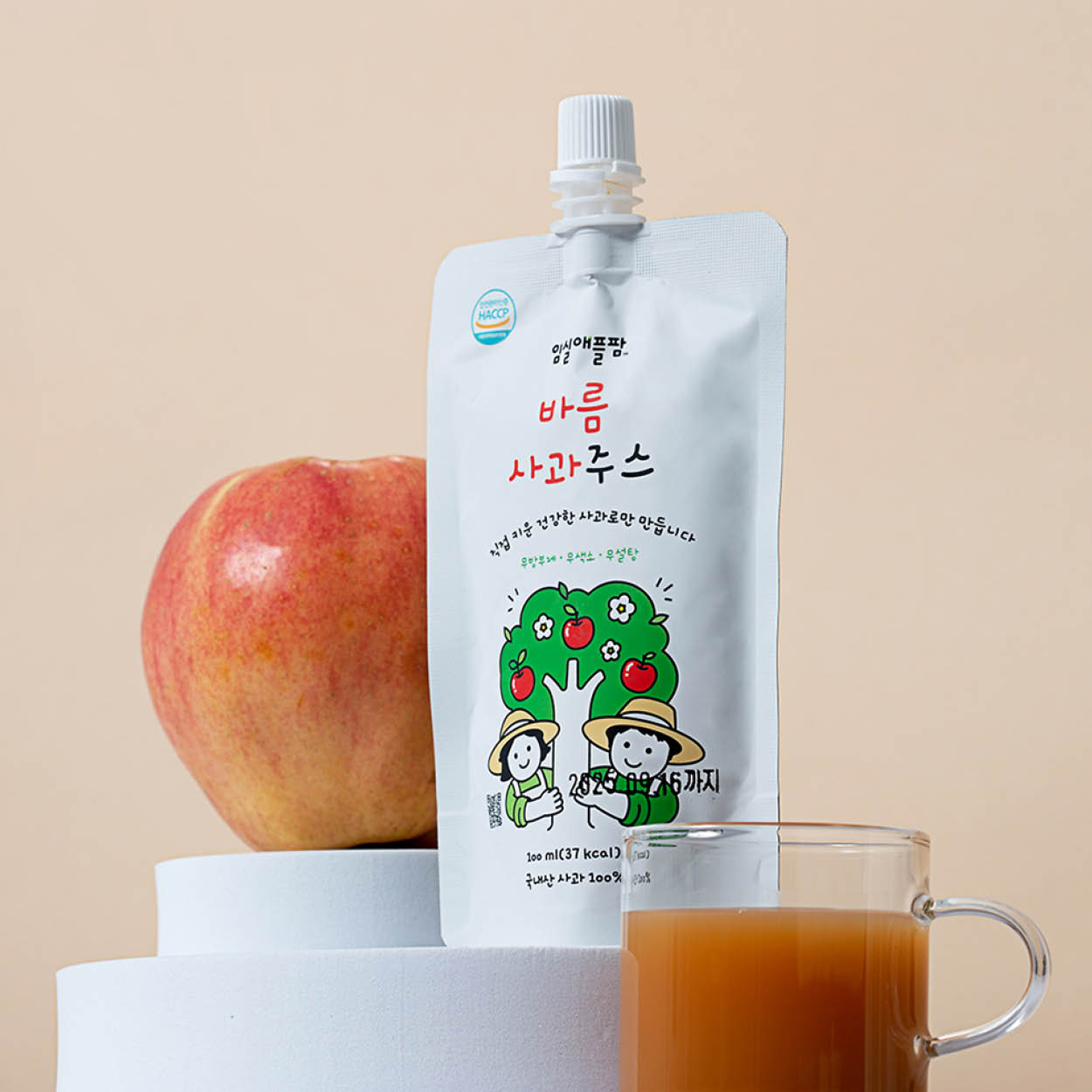 임실애플팜 바름 HACCP 100% 국내산 무설탕 무방부제 무색소 사과 주스, 30팩, 100ml 57,000원