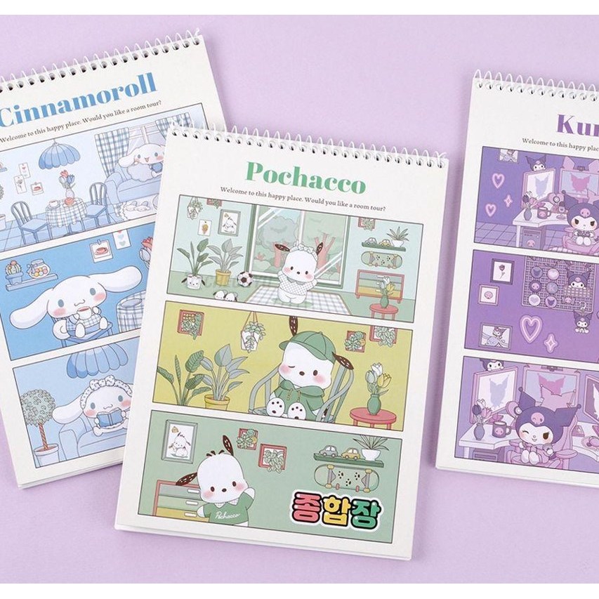 비버리코 산리오 캐릭터즈 종합장 무선 노트 랜덤발송, 10개 23,900원