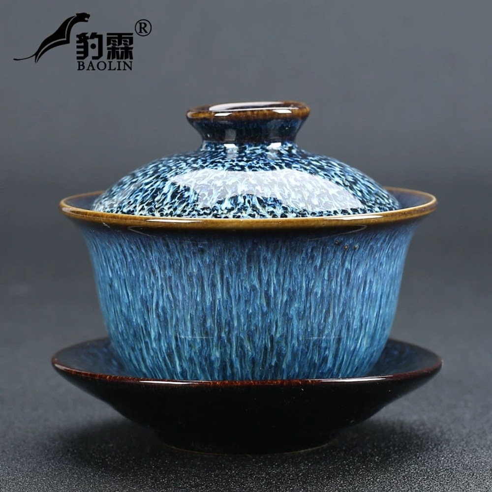 개완 수제 도자기 찻잔 경덕진 다기 세트 뚜껑포함, 현재가 17,400원