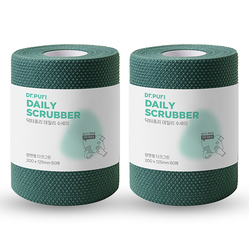 닥터퓨리 데일리수세미 소형, 다크그린, 2개 6,880원