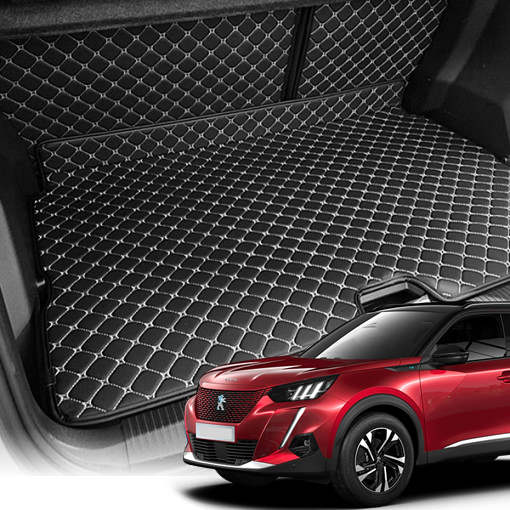 푸조 e-2008 퀄팅 트렁크매트 가죽 바닥 일체형 하이브리드 2열 등받이 상단 전기차 66,400원