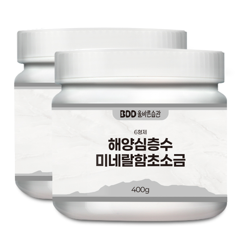 6형제 미네랄소금 미세플라스틱 불순물 제거 해양심층수 함초소금, 2개, 400g 16,900원