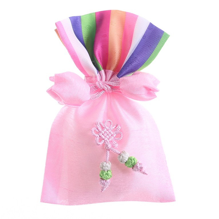 율아시아 실크 윗단 색동 복주머니 선물주머니 답례품포장, 소, 10개 9,500원