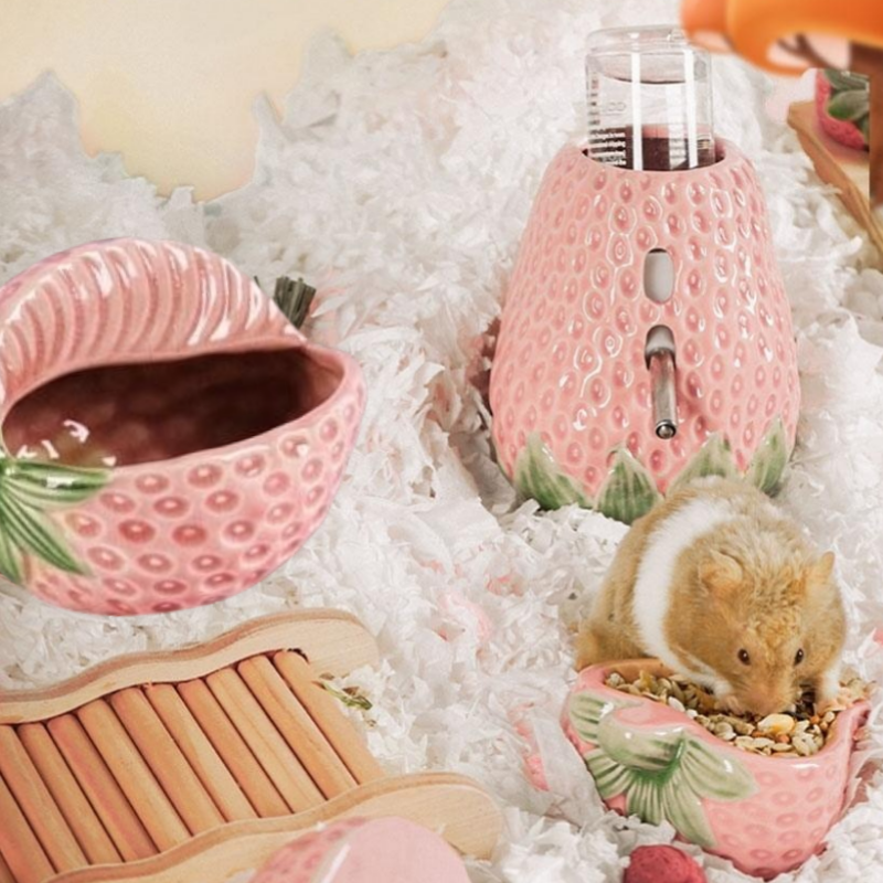 피그미 다람쥐 햄스터 소동물 세라믹 급식기 은신처 급수기 세트 41,800원