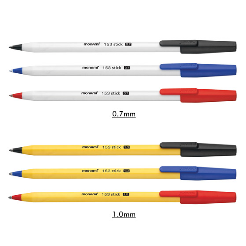 모나미 153스틱 볼펜 0.7/1.0mm/모나미볼펜 380원