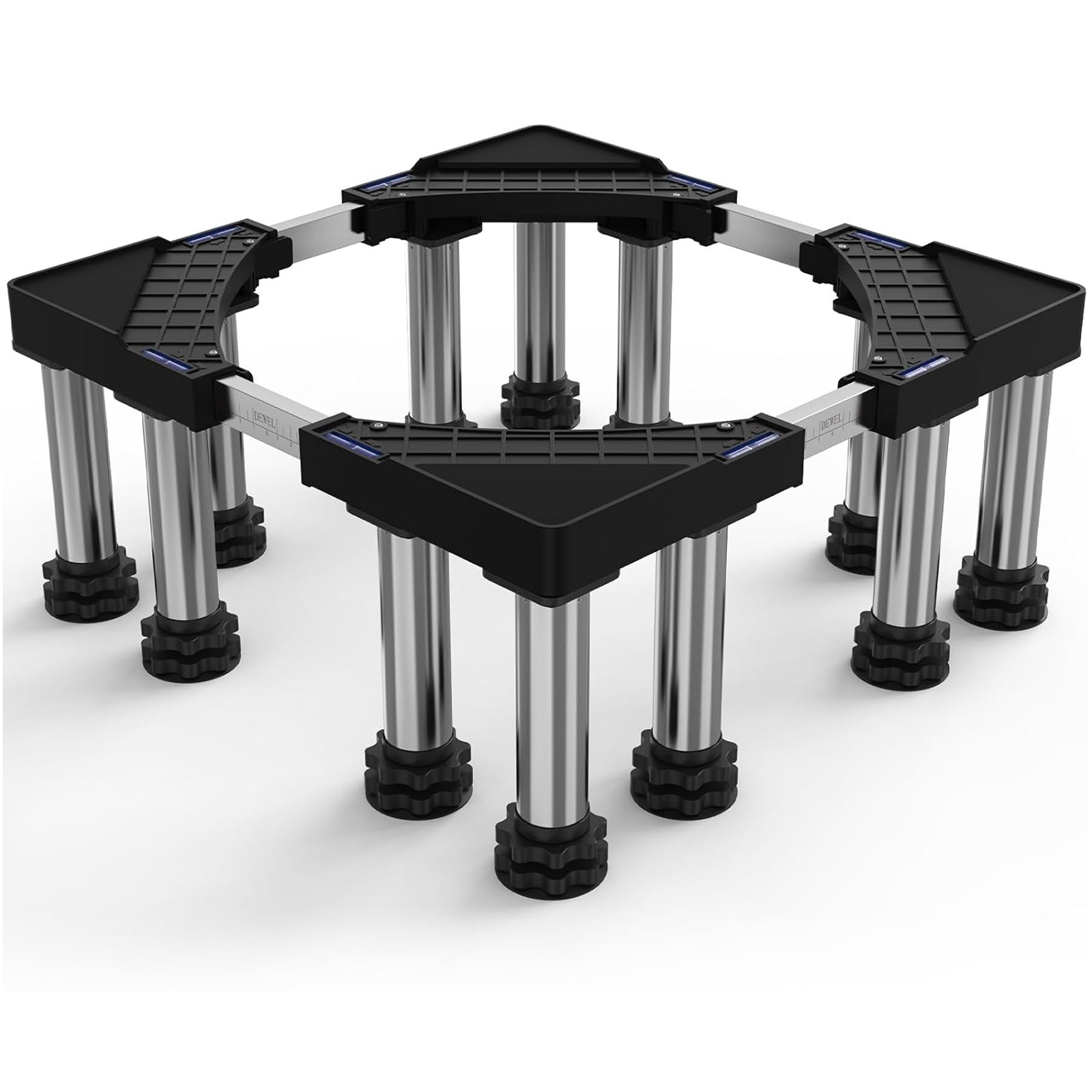 DEWEL세탁기 다용도 받침대  건조기 스탠드 베이스 거치대 가구 바닥 높이조절 수평계내장형 12개발 중력보강 안정형 18cm-22cm 34,200원