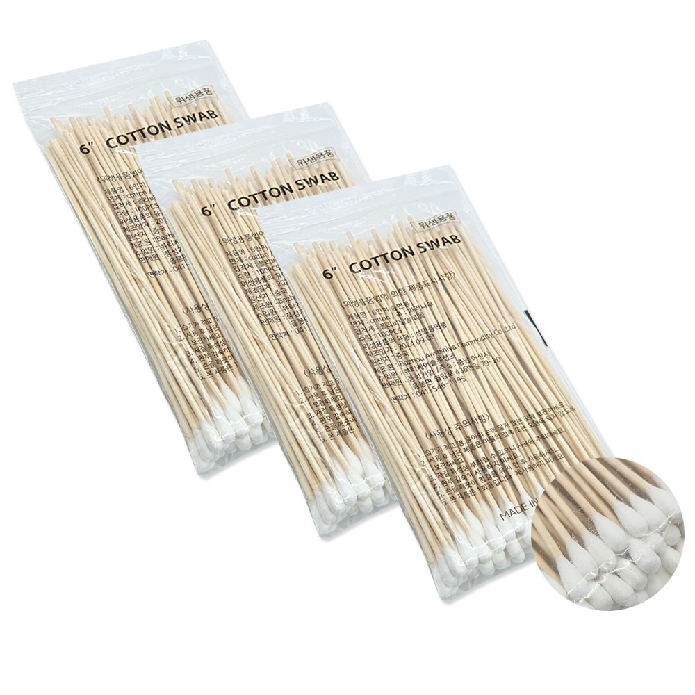 [모완비] 풍성 의료용 긴면봉 6인치 15cm [B], 100개입, 3개 3,900원