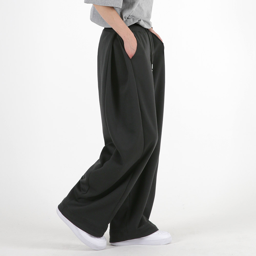 오버나인 봄 가을용 남자 남성 숏/롱 기장 선택 와이드 팬츠 봄 가을 키작남 키큰남 옆트임 사이드 핀턱 밴딩 트레이닝 바지 ON-2 18,900원