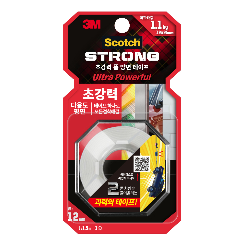 스카치 3M 초강력 다용도 폼 양면테이프 평면용 UP115, 1개 5,370원