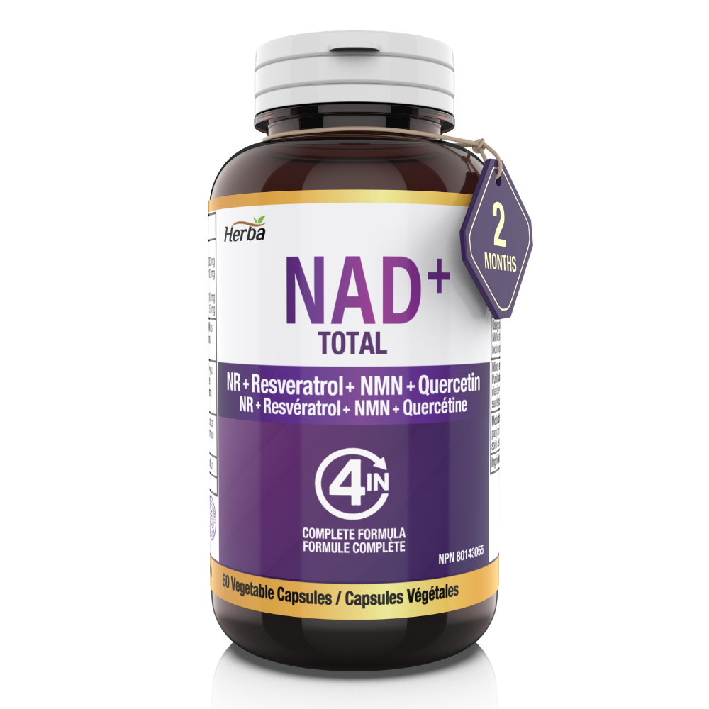 NAD+ 300mg 60식물성캡슐NR NMN 100mg 트렌스레스베라트롤100mg 퀘르세틴 50mg 허바 캐나다, 1개, 60정 53,000원