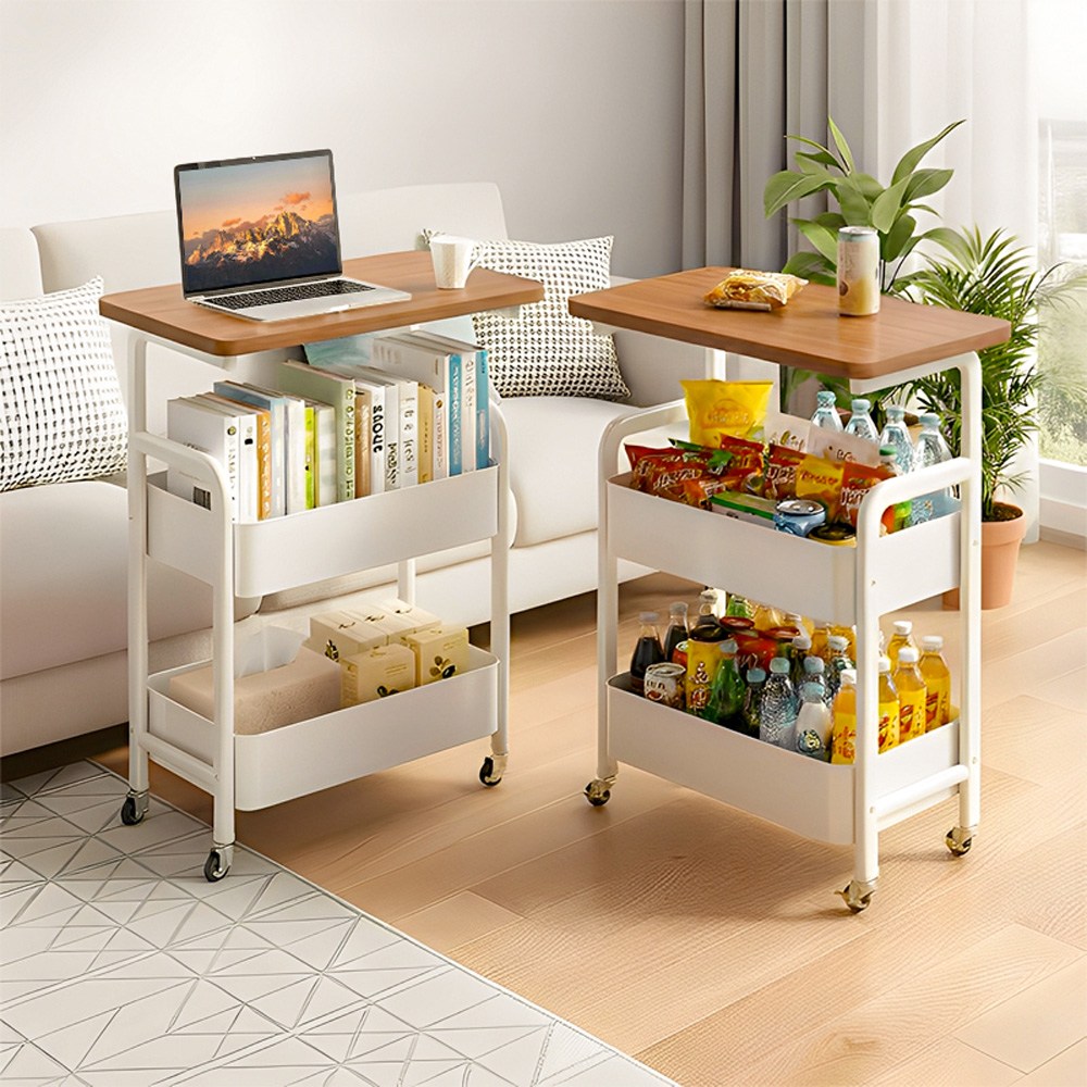 HOMEY NEST 트롤리 이동식 철제 3단  360도 회전 카트 HZMBTC03 19,800원