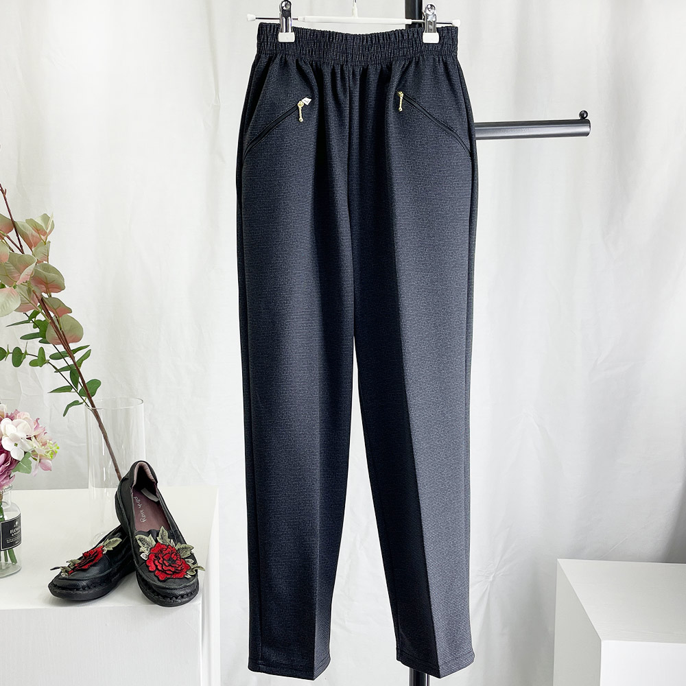 국민할매 엄마옷 국내생산 할머니옷 봄가을 깨고방 체크 지퍼 밴딩바지[SBKM] 춘추 요양원옷 중년 여성의류 21,900원