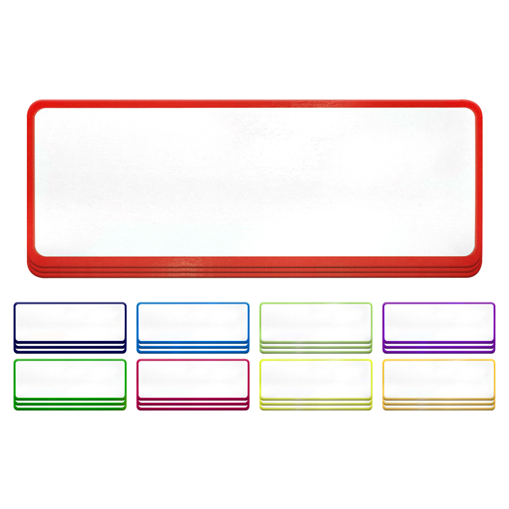 월드크린 자석 이름표 화이트 라벨 소(80 x 30 mm) 9종 x 3p 세트, 혼합색상, 1세트 6,100원