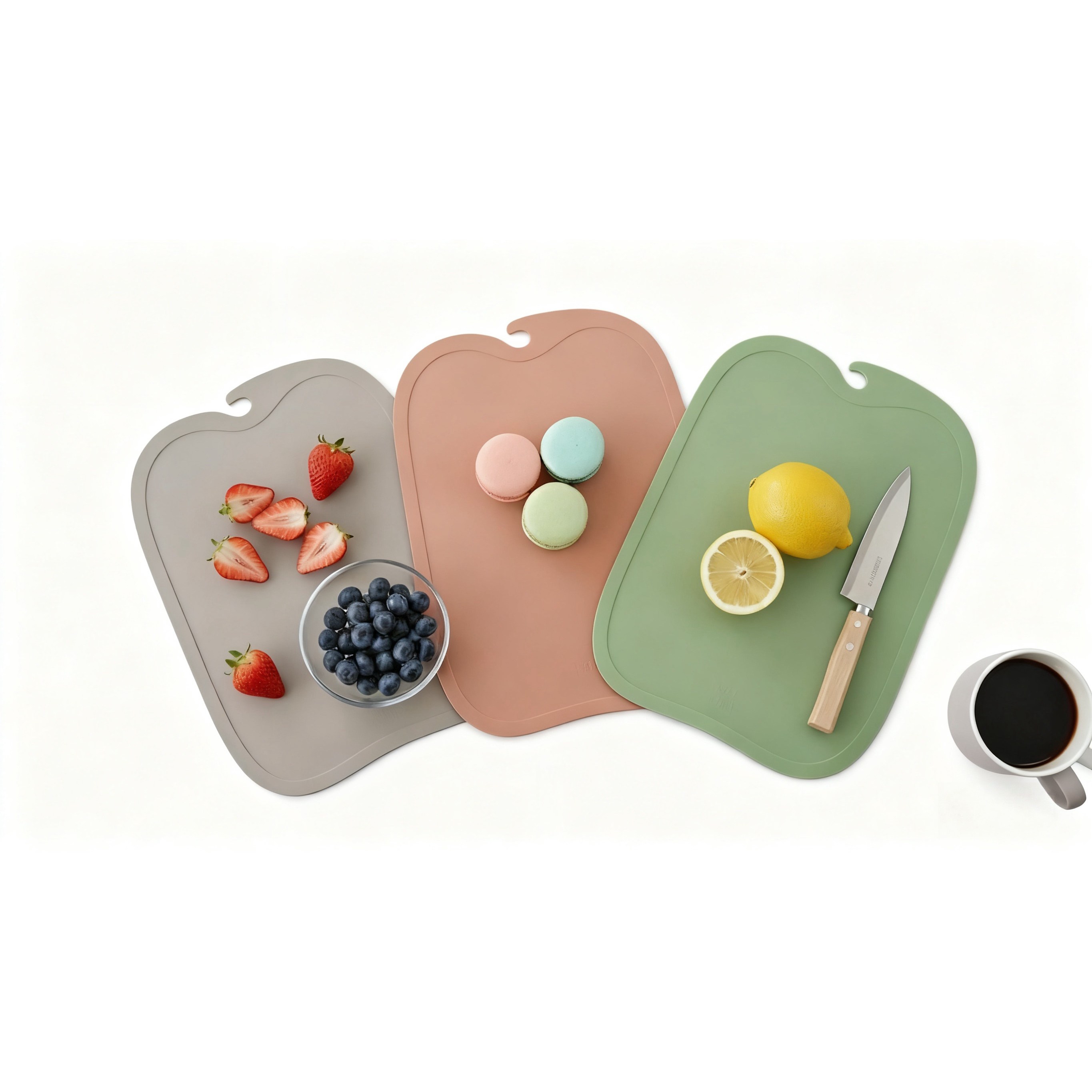 [국내 제조]  깔끔 안심도마  ,칼집 강한 & 다용도 TPU 건강 도마 3P +거치대 1P 33,770원