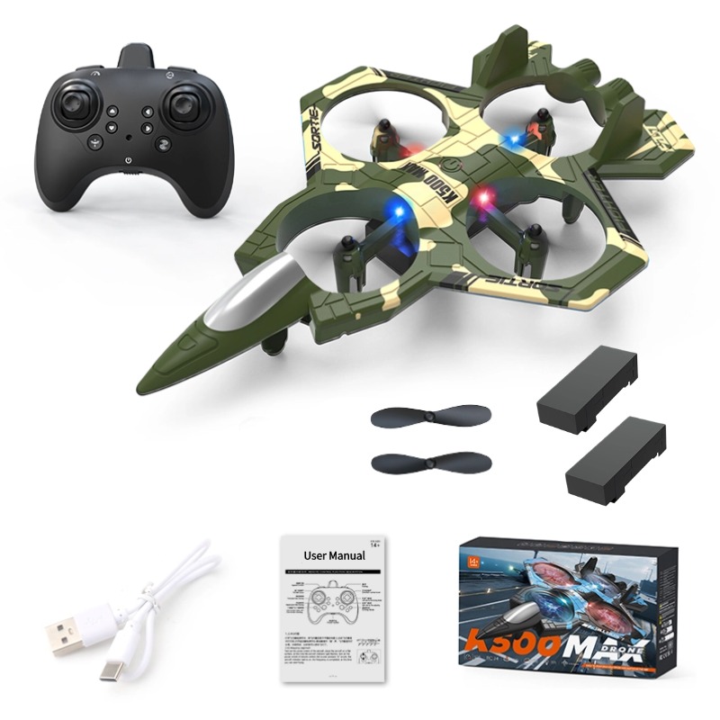 어린이 드론 최신형 RC 전투기 4모터 고출력 20분 지속비행 24GHz 중력감응 초보자용 34,760원