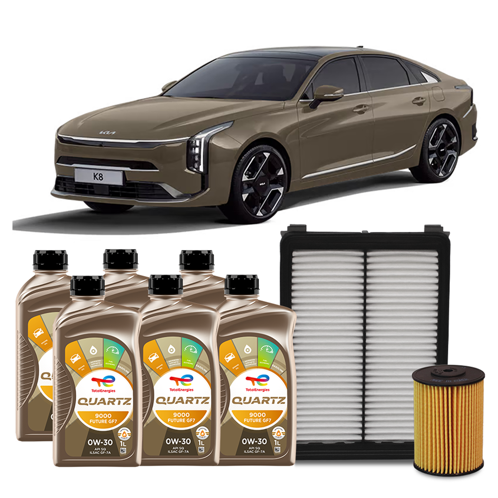 토탈쿼츠 9000 퓨처 GF-7 0W-30 엔진오일세트 기아 K8 가솔린2.5 출장교체 76,200원